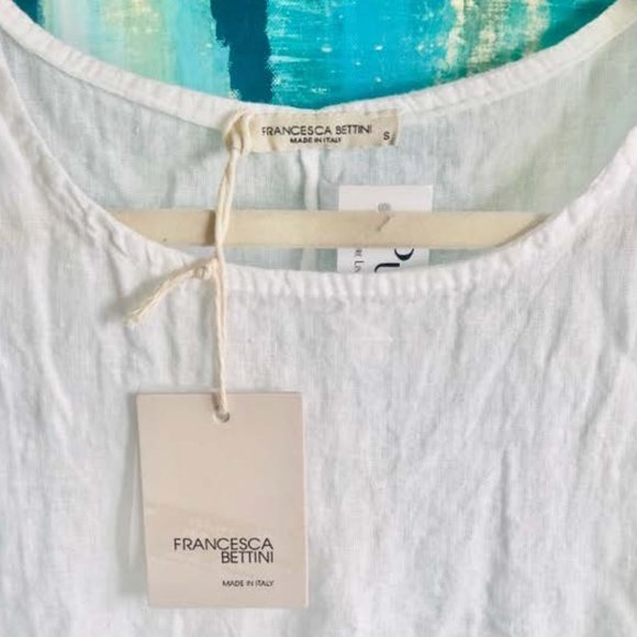 Francesca Bettini Linen Tropical Blouse NWT - Picture 4 of 4